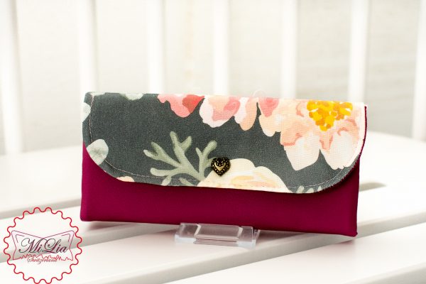 Geldbörse Big Roses Dark Grey